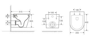 Унитаз подвесной Weltwasser WW SALZBACH 041 MT-BL 10000008258 черный